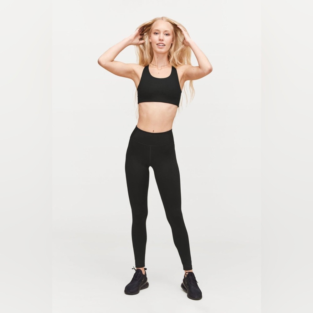 Girlfriend Collective Black Compressive Mid-Rise Legging Women’s Size M